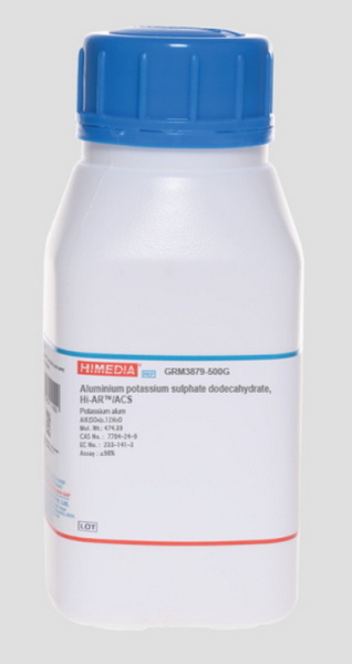Алюминия-калия сульфат 12-водный, Hi-AR/ACS, CAS 7784-24-9, 500 г