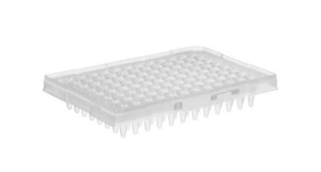 Планшеты для ПЦР, 96 луночные, 0.2 мл, PP, оптически прозрачные, с полуюбкой, 10 шт/упак