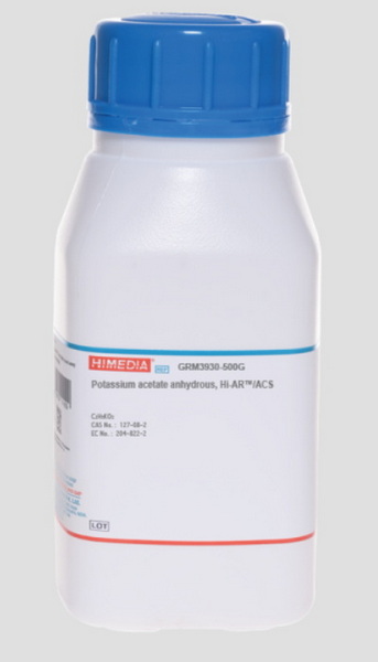 Калия ацетат безводный, Hi-AR/ACS, CAS 127-08-2, 500 г