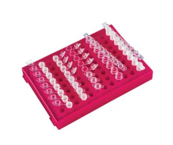 Штатив с крышкой для пробирок, криопробирок объемом 0.2 мл, 96 мест