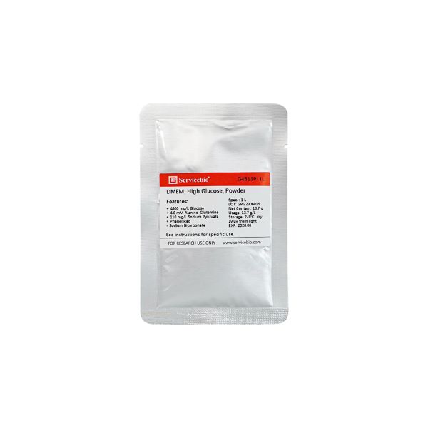 Среда культуральная DMEM, высокое сод. глюк., порошок, GlutaPlus, пируват натрия, без HEPES, 1 л