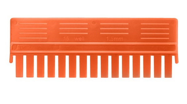 Гребенка для геля для камер Bio-rad и ServiceBio, 15 зубцов х 1.5 мм, 1 шт
