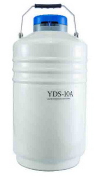 Криохранилище, объемом 10 л, тип наполнения - криоканистры, диаметр горловины 50 мм, высота 605 мм