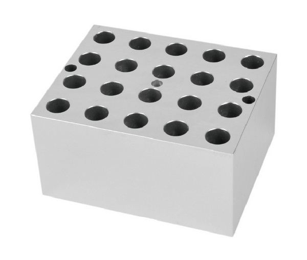 Блок для 20 пробирок d 10 мм, с круглым дном, 95.5 x 76.5 x 50 мм, для DKT200/DKT200N