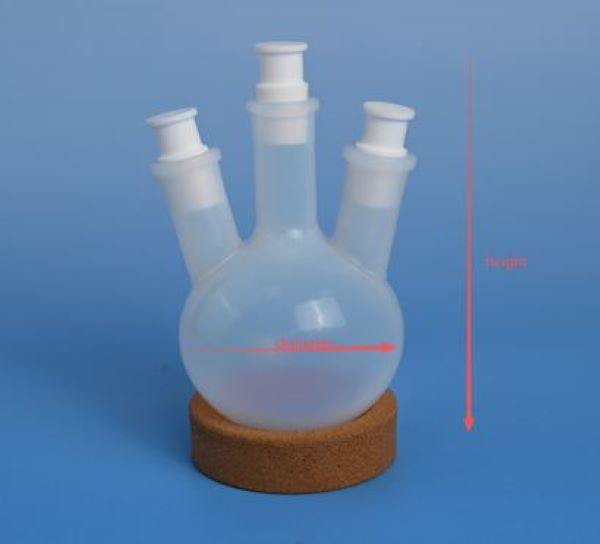 Колба лабораторная прозрачная, перфторалкоксил (PFA), объем 500 мл