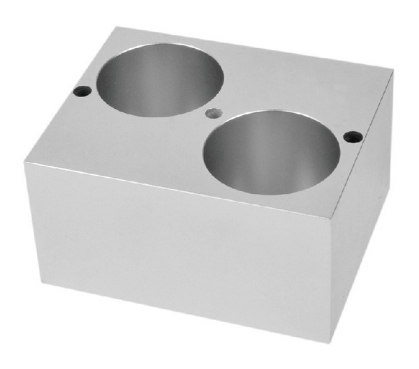 Блок для 2 х пробирок d 40 мм, с круглым дном, 95.5 x 76.5 x 50 мм, для DKT200/DKT200N и NDK200N
