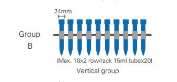 Держатель для пробирок 15 мл, 20 мест, для VM-80+
