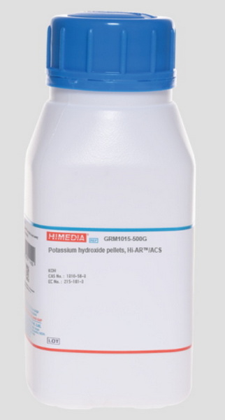 Калия гидроксид, гранулы, Hi-AR/ACS, CAS 1310-58-3, 500 г
