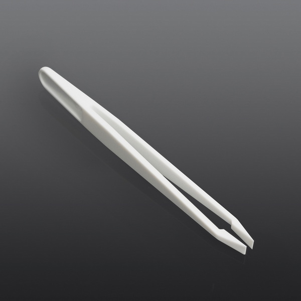 Пинцет пластиковый, длина 11.8 см, головка плоская, длина головки 1.1 см