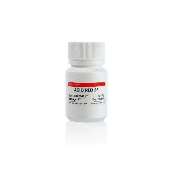 Краситель кислотный красный 26 2R, для биотехнологии, CAS 3761-53-3, 5 г