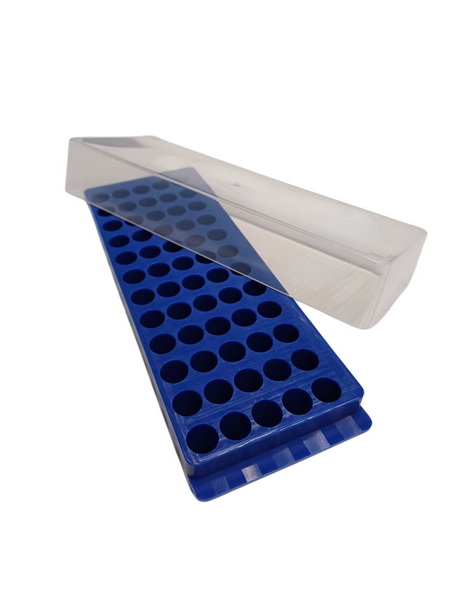 Штатив для пробирок разного объема 0.5/1.5 мл на 60 мест, с крышкой