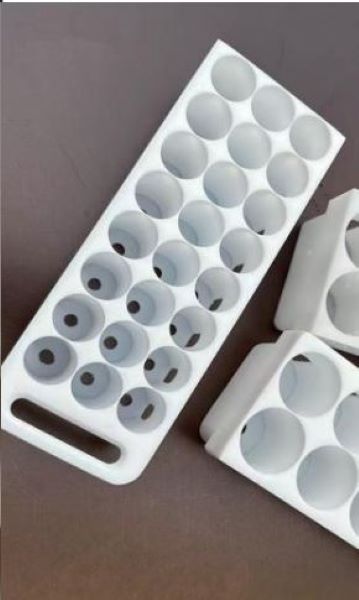 Штатив для кювет 19 мм, 24 места, тефлон (PTFE), длина 175 мм, ширина 66 мм, высота 53 мм