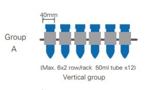 Держатель для пробирок 50 мл, 12 мест (VM-E х 1 + VM-A х 12 + VM-D х 4)
