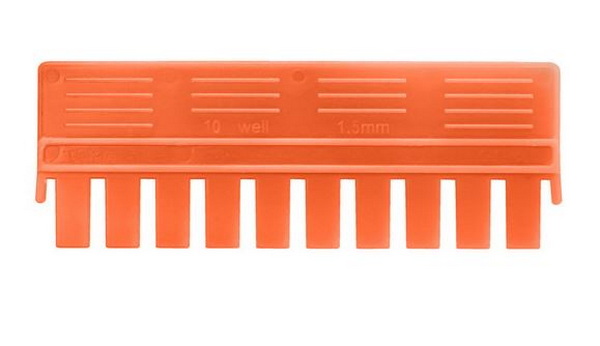 Гребенка для геля для камер Bio-rad и ServiceBio, 10 зубцов х 1.5 мм, 1 шт