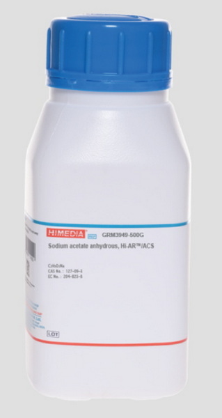 Натрия ацетат безводный, Hi-AR/ACS, CAS 127-09-3, 500 г