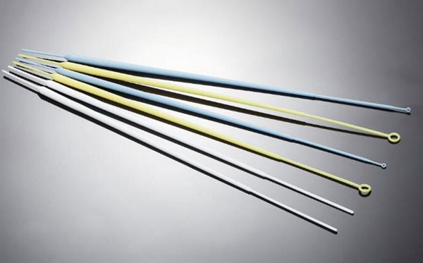 Петли 1 мкл, полимерные микробиологические, с иглой, PP, длина 218 мм, белые, нестерил., 20 шт/упак