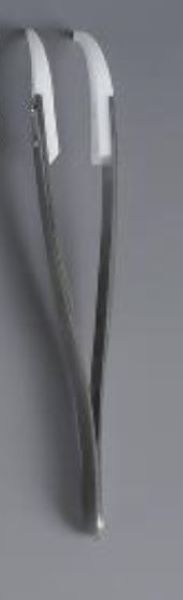 Пинцет лабораторный с острыми, закругл. на 45° наконечн. из тефлона, длина 130 мм, ширина 22 мм