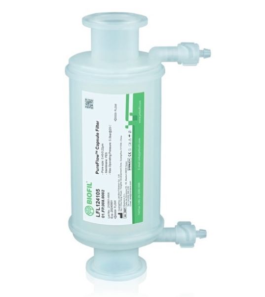 Фильтр PureFlow, 5 дюймов, фланец 1 дюйм - фланец 1 дюйм, поры 0.2+0.45 мкм, 1 шт/упак, 4 шт/кор