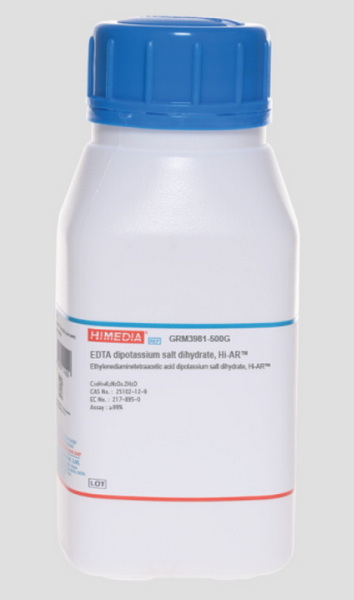 Дигидрат дикалиевой соли ЭДТА, Hi-AR, CAS 25102-12-9, 500 г