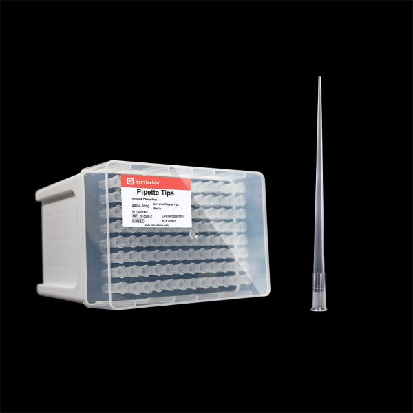 Наконечники 20 - 200 мкл, без фильтра, удлинен., унив., без ДНК/РНКаз, без пир., стер., 96 шт/штатив