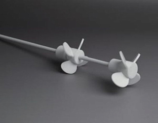 Насадка для верхнепр. мешалки с двумя перем. эл., PTFE, длина 600 мм, лопасть 100 мм, толщина 10 мм