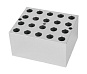 Блок для 20 пробирок d 10 мм, с круглым дном, 95.5 x 76.5 x 50 мм, для DKT200/DKT200N