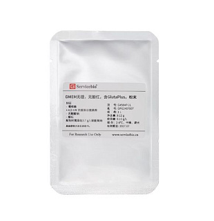 Среда культуральная DMEM, порошок, с GlutaPlus, без глюк, HEPES, пирув., бикарб., фенол.красн., 1 л